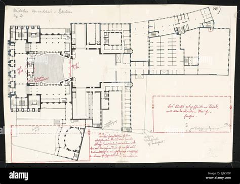 German opera house (also: municipal opera), Berlin: floor plan Stock Photo - Alamy