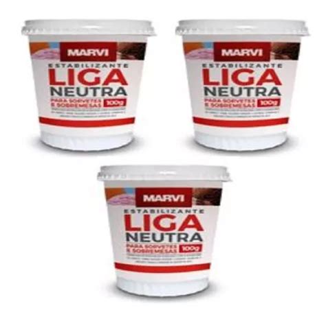 Kit C 3 Liga Neutra Estabilizante P Sobremesas Marvi 100g MercadoLivre