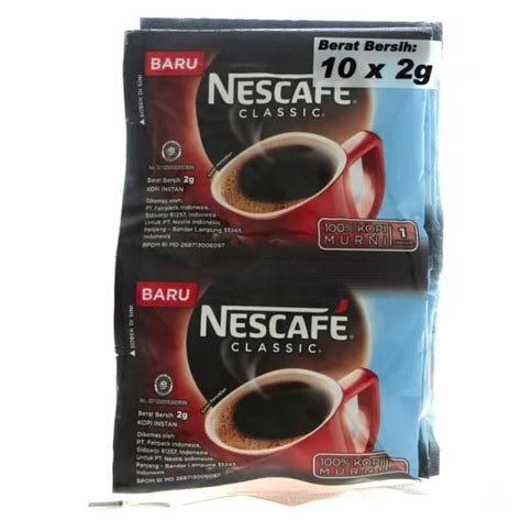 Jual Nescafe Classic Kopi Tanpa Ampas 10x2g Shopee Indonesia