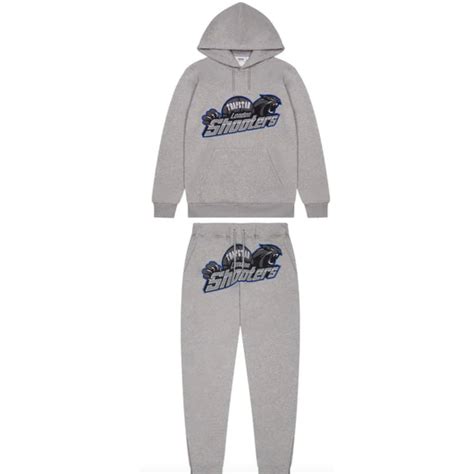 Trapstar London Shooters Hooded Tracksuit Greyblue Trapstar Kershkicks