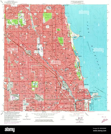 Map Of Chicago Loop Cut Out Stock Images And Pictures Alamy