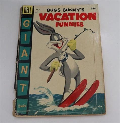 Dell Giant Bugs Bunnys Vacation Funnies 5 1955 Comic Books Golden