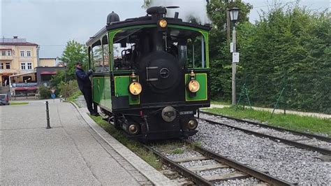 Mitfahrt Chiemseebahn Dampflok Prien Stock Prien Bahnhof Mit