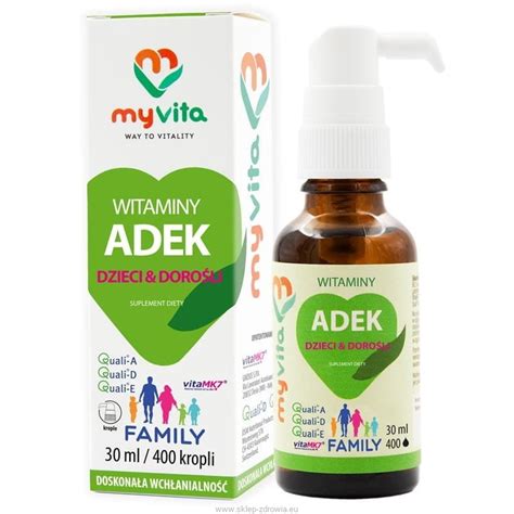 Witamina ADEK Family dla dzieci i dorosłych krople 30ml MyVita Sklep