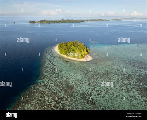 aerial view  kennedy island solomon islands    kasolo