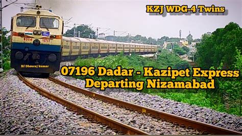 07196 KZJ WDG 4 Twins With Dadar Kazipet Weekly Express Departing