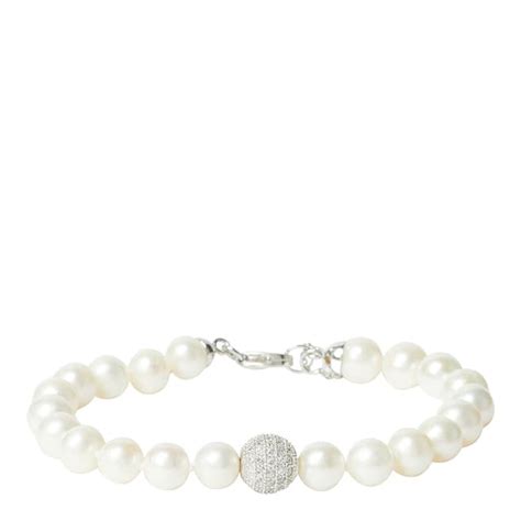 White Freshwater Pearl Bracelet 4 45mm Brandalley