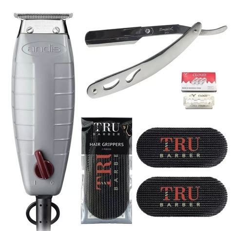 Kit Andis Trimmer T Outliner Grips Tru Barber Navaja