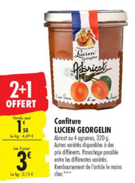 Promo Confiture Lucien Georgelin 2 1 Offert Chez Carrefour