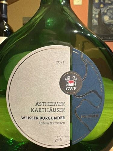 GWF Frankenwein Astheimer Karthäuser Weisser Burgunder Kabinett Trocken