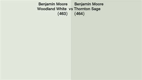 Benjamin Moore Woodland White Vs Thornton Sage Side By Side Comparison