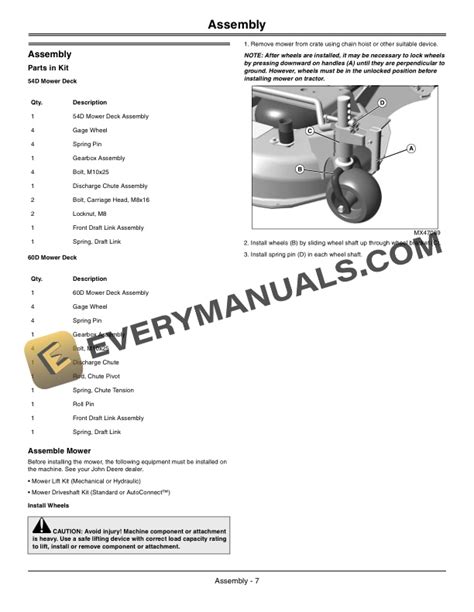 John Deere Autoconnect Mid Mount Mower 54d And 60d Operator Manual Omlvu25573