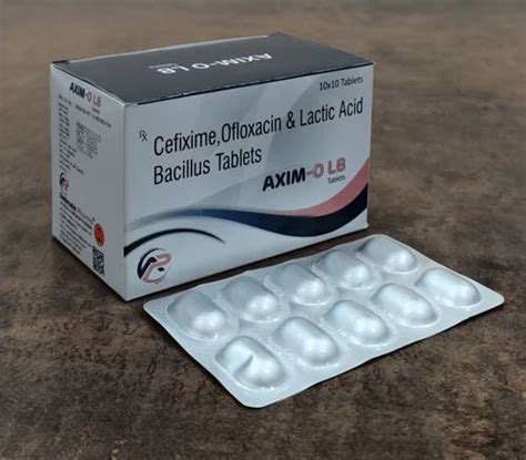 Cefixime 200mg Ofloxacin 200mg With Lactic Acid Bacillus 60 Billion