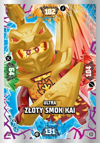 LEGO NINJAGO TCG8 Nr 11 Ultra złoty smok Kai Kultowy pl