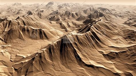 Fundo Terreno Marrom Em Topografia De Deserto Renderizada Em D Fundo