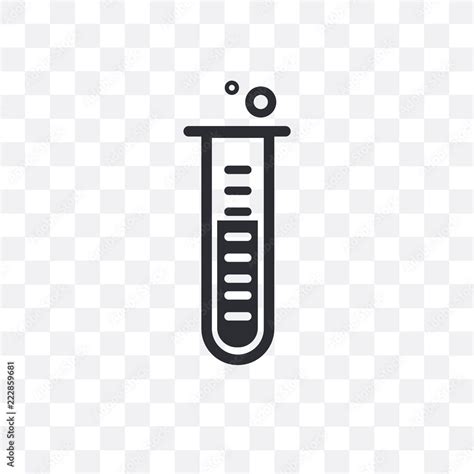 Test Tube Icon Isolated On Transparent Background Simple And Editable