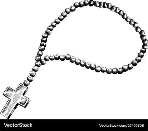 Holy rosary beads prayer Royalty Free Vector Image