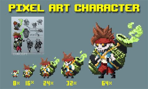 Make 8 Bit Or 16 Bit Sprites For Games Character Pixel Art By Pixelart