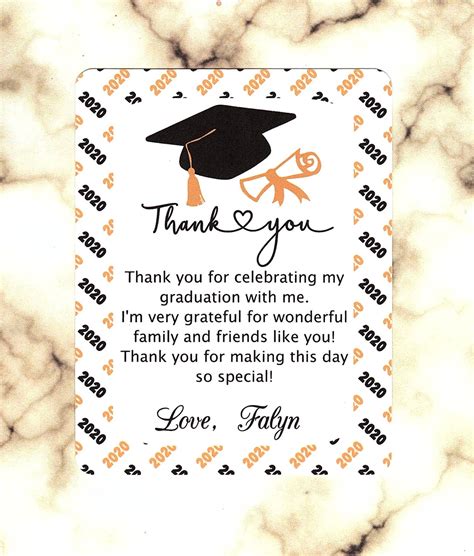 GRADUATION Thank you cards Personalized Graduation Party | Etsy