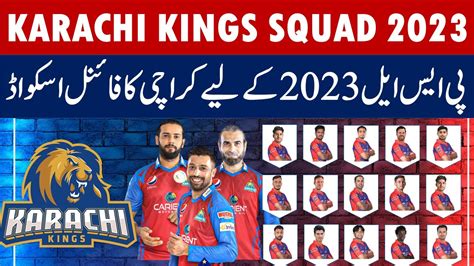 Karachi Kings Squad 2023 For Psl Complete Review 121 Sports Live