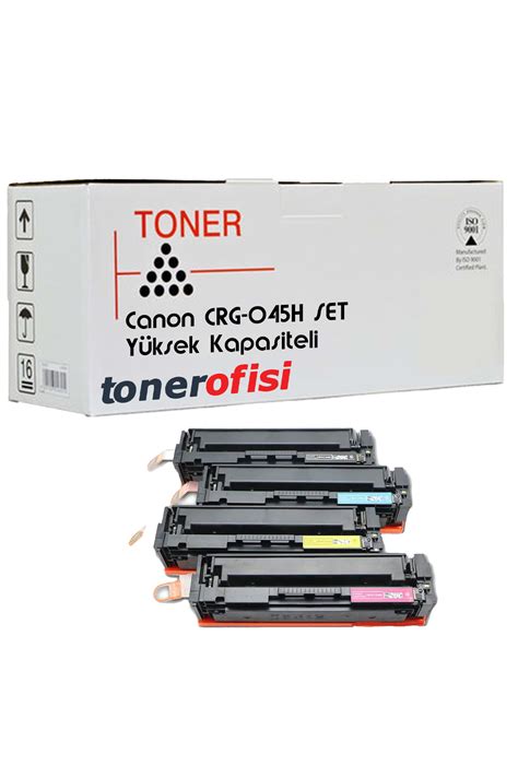 Toner Ofisi Crg 045h 4 Uyumlu Renk Toner Seti Canon İ Sensys Lbp 611cn