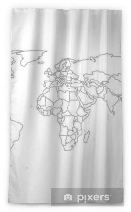 Sheer Window Curtain Political World Map Pixersus