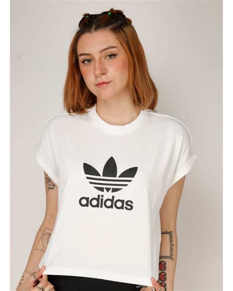 Playera Adidas Adicolor Classics Trefoil Mujer Ic5467 Casual Blanco