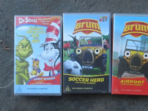 VHS VIDEOTAPE - BRUM - Soccer Hero,airport and dr seuss $10.00 - PicClick AU