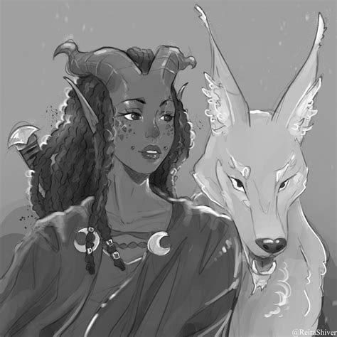 Tiefling And Dog By Reirashiver On Deviantart