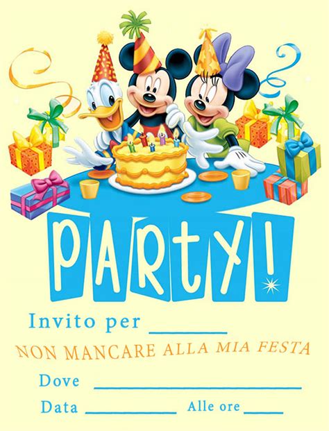 Inviti Di Compleanno Per Bambini Da Stampare GRATIS