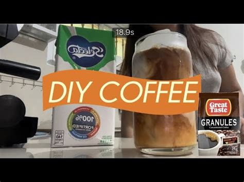 Diy Coffee Latte Great Taste Granules Fresh Milk Youtube