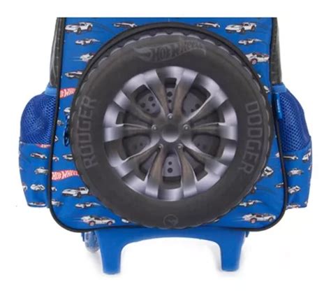 Mochila Escolar Rodinhas Hot Wheels Pneu D Azul Infantil MercadoLivre