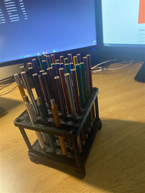 Pencil And Pencil Crayon Holder By David Aiello Download Free Stl