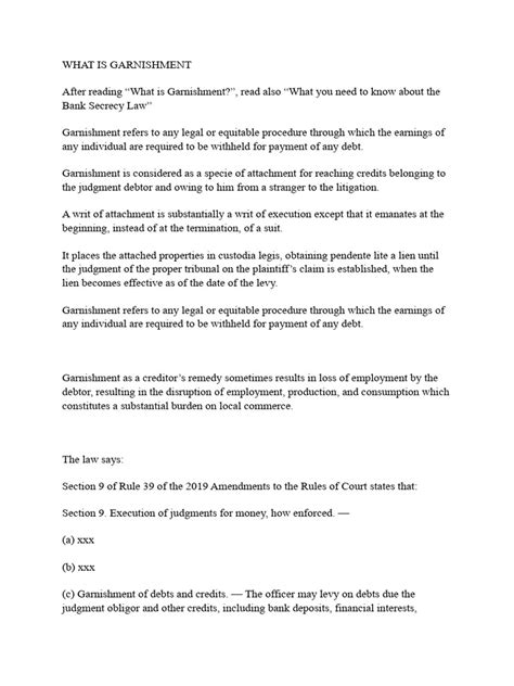 garnishment  garnishment judgment law