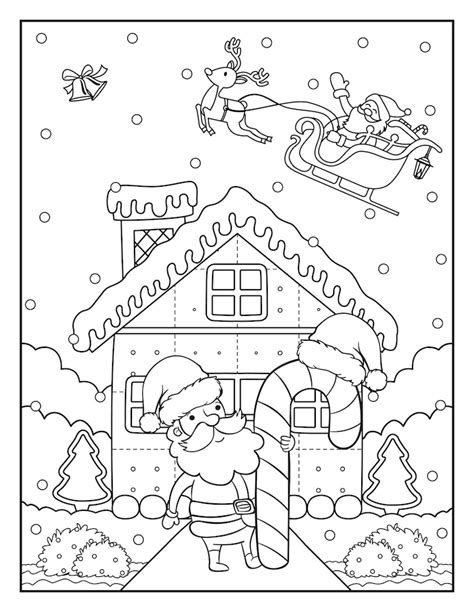 Desenhos De Natal Para Crianças - Desenhos de Natal para Colorir para Crianças | Vetor Premium