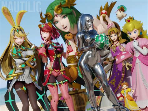 Princess Zelda Pyra Mythra Samus Aran Princess Peach And 5 More