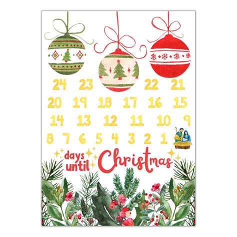 Christmas Countdown Printable Days Until Christmas Sign Diy Etsy Uk