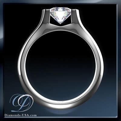 Low Profile Tension solitaire Engagement ring