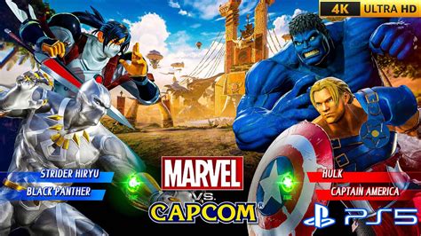 Strider Hiryu Black Panther Vs Blue Hulk Captain America Marvel