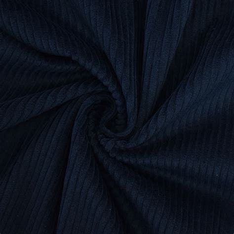 Tissu Velours C Tel Grosses C Tes Lea Pr Lav Bleu Marine Tissus