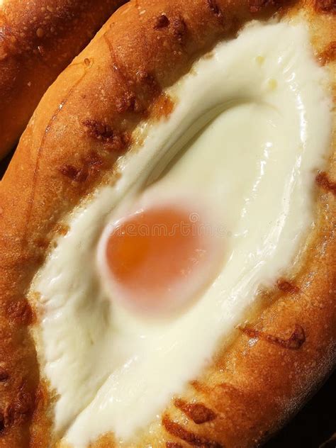 Delicious Georgian Bread With Egg And Cheese Stock Image Image Of