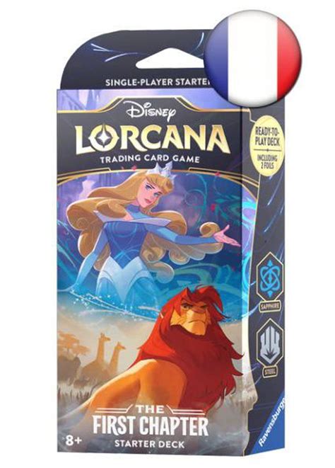 Disney Lorcana Deck De D Marrage Aurore Et Simba Saphir Acier