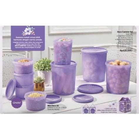 Jual Deco Canister Set Tupperware Isi Mosaic Canister Tupperware