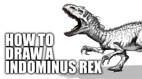 How To Draw A Indominus Rex Como Dibujar Un Indominus Rex Tutorial Youtube