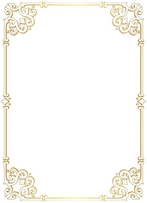 Bingkai Piagam Png Clip Art Library Frame Border Design Borders