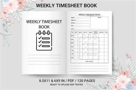 Weekly Timesheet Book Kdp Interior Graphic By Skdesignhub Creative