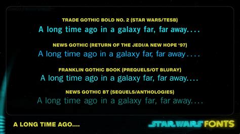 Star Wars Fonts On Twitter Guide To Official Fonts