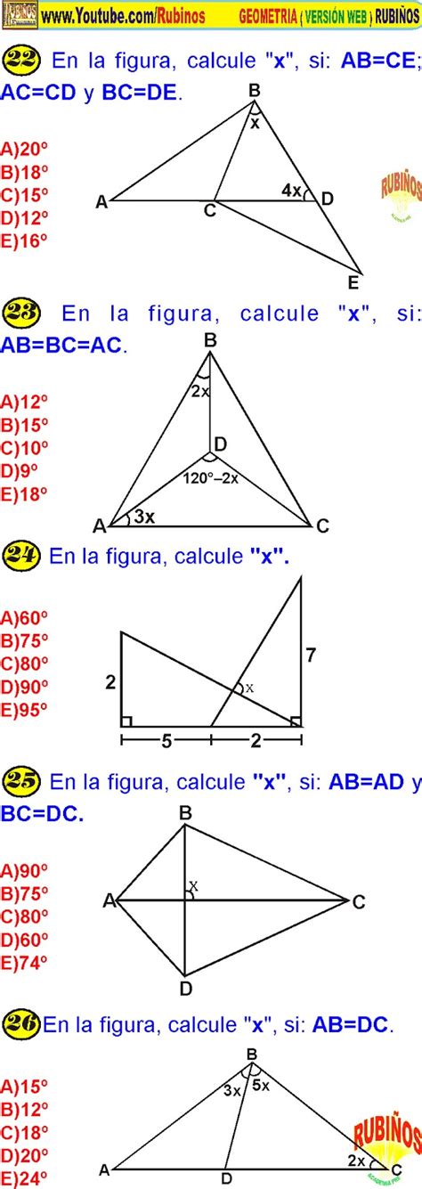 Congruencia De Tri Ngulos Ejercicios Resueltos Pdf