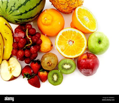 Fruit Isolated On White Stock Photo Alamy