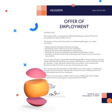 Job Offer Letter Templates To Customize Visme